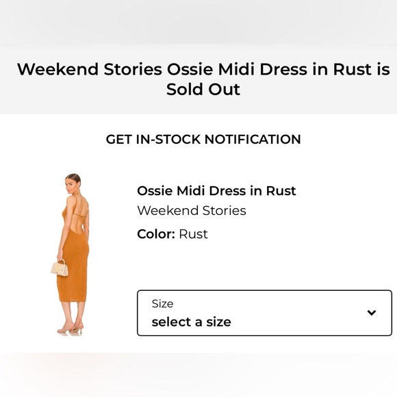 Weekend Stories Midi Slip Dress in Warm Orange Rust size Small - Picture 2 of 11